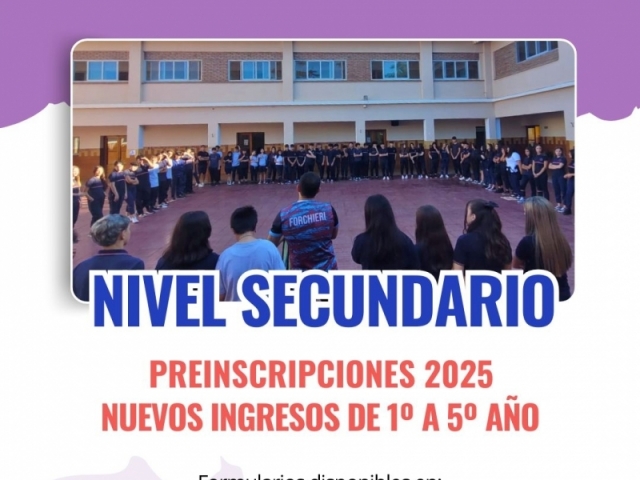 Preinscripciones abiertas para el Ciclo Lectivo 2025